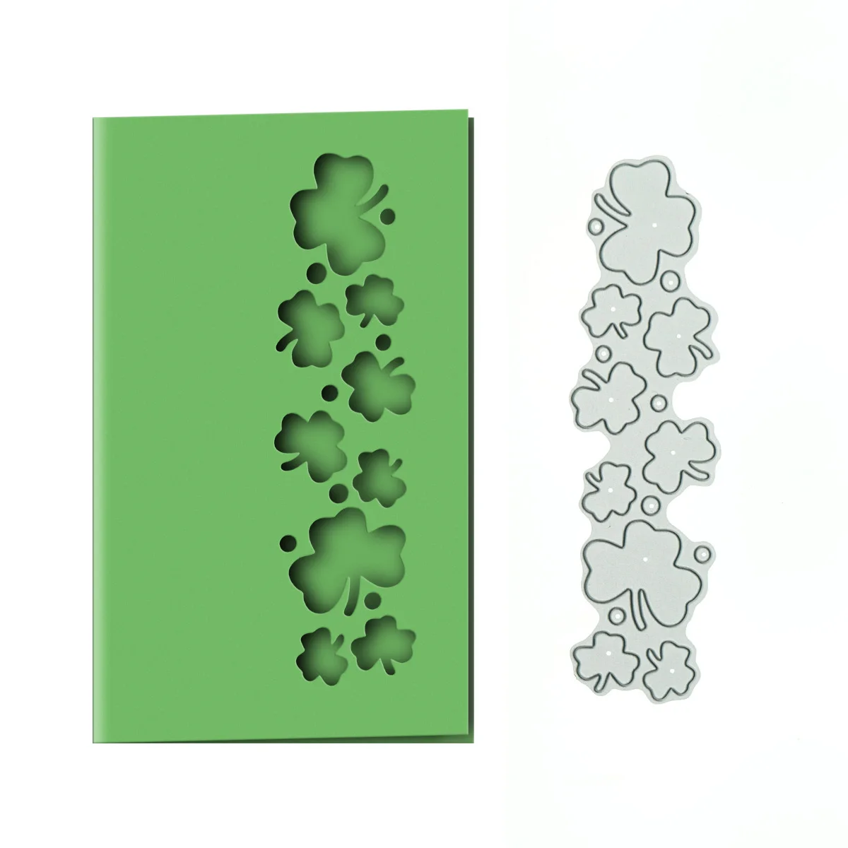 

For Card Cover Decor Metal Cutting Die Four Leaf Clover Punch Cut Stencil Scrapbooking Paper Handcraft Greeting Card Decorating