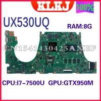 dinzi ux530uq_ux530ux laptop motherboard for asus zenbook ux530ux ux530uq ux530un ux530u mainboard 8gb ram i7 7500u gtx950m 4gb