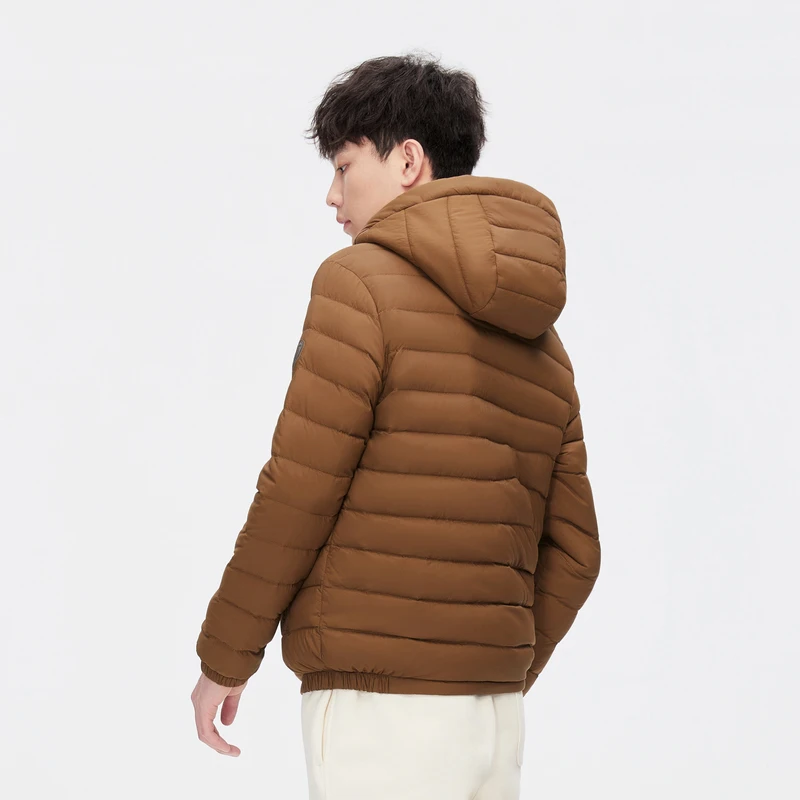 BOSIDENG мужской пуховик с капюшоном стеганое пальто шерпа легкая упакованная