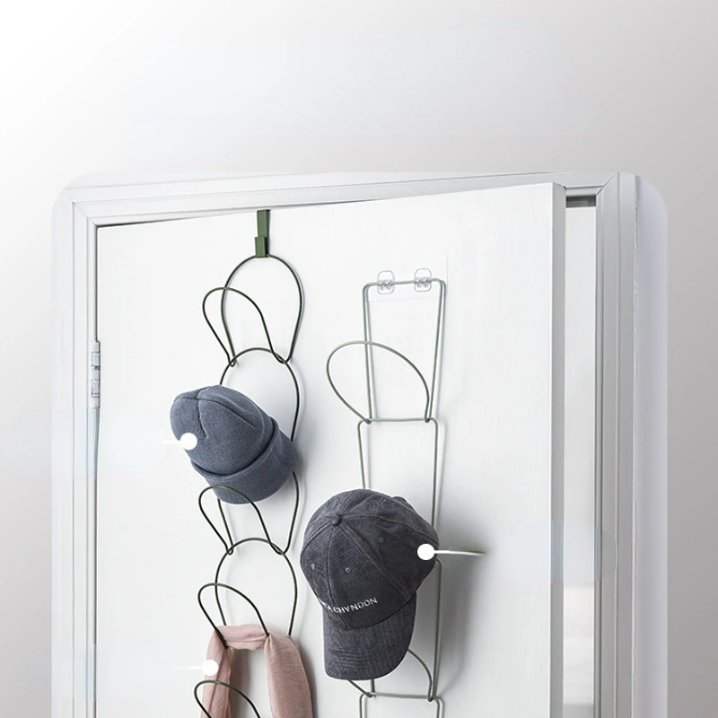 

Iron Multi-function Traceless Perforated Multi-layer Clothes and Hats Hanger Hook Shelf Exquisite and Practical 5 Sets