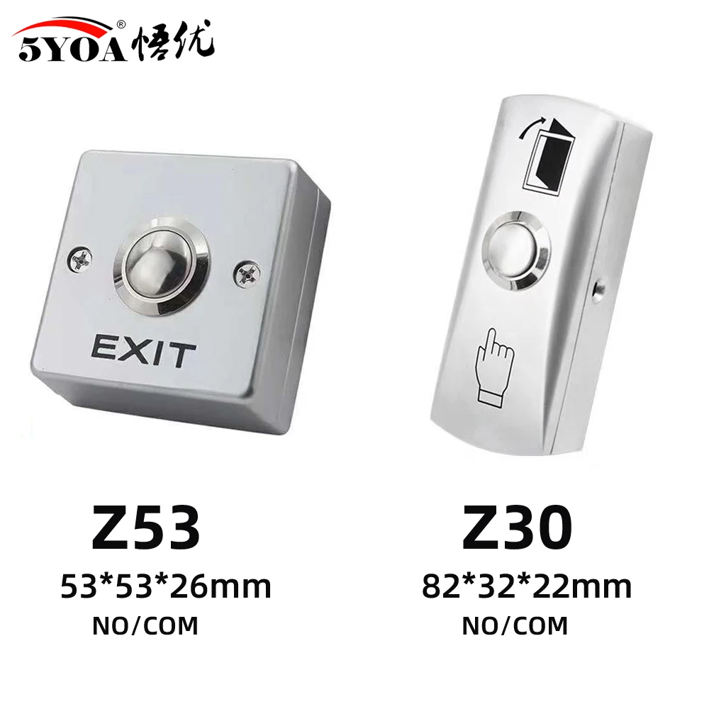 Door Exit Push Button Release Switch Opener NO COM NC LED light For Access Control System Entry Open Touch |