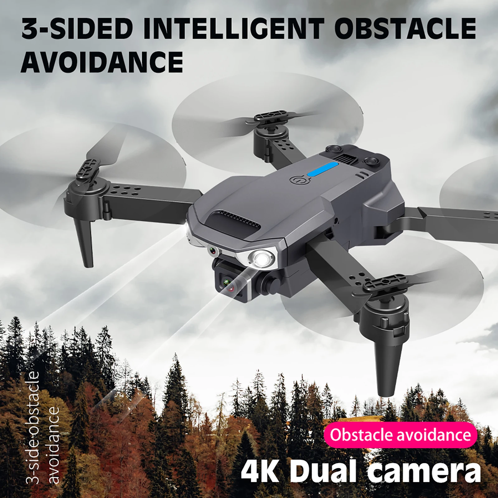 

Квадрокоптер SF 820 4CH RC с двойной камерой 4K HD, складной