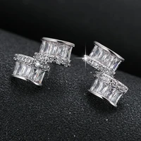 uilz fashion delicacy zircon irregular shape ear cuff stud earrings for women engagement ear stud wedding jewelry gift