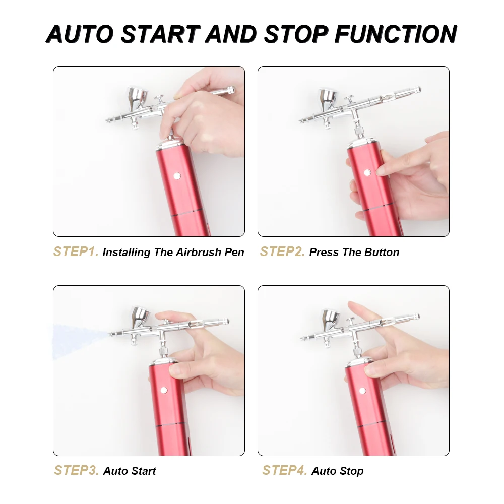 Автоматический набор аэрографа Ribo перезаряжаемый портативный беспроводной