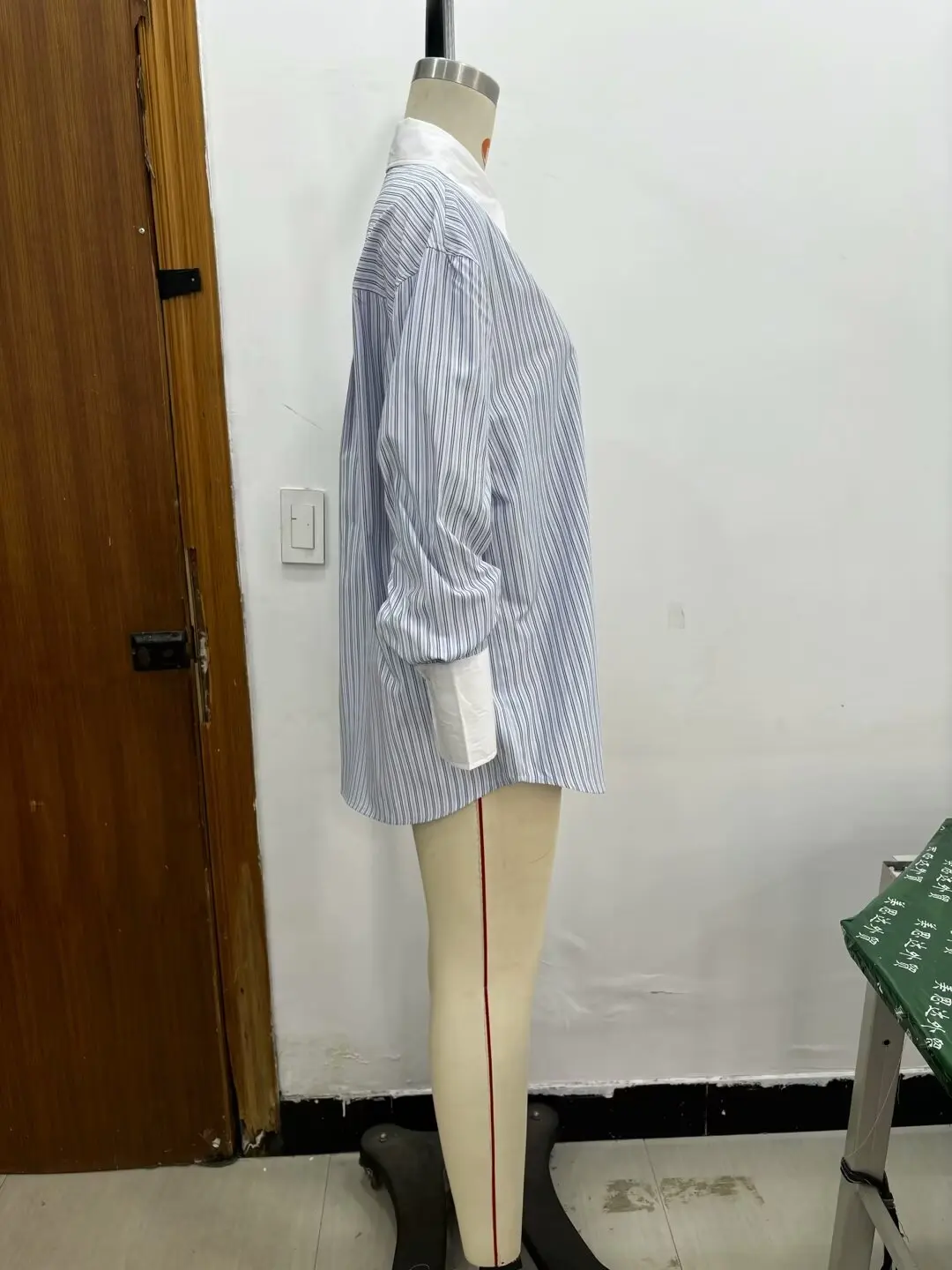 Женская Полосатая Рубашка TRAFZA повседневная однобортная Свободная рубашка со