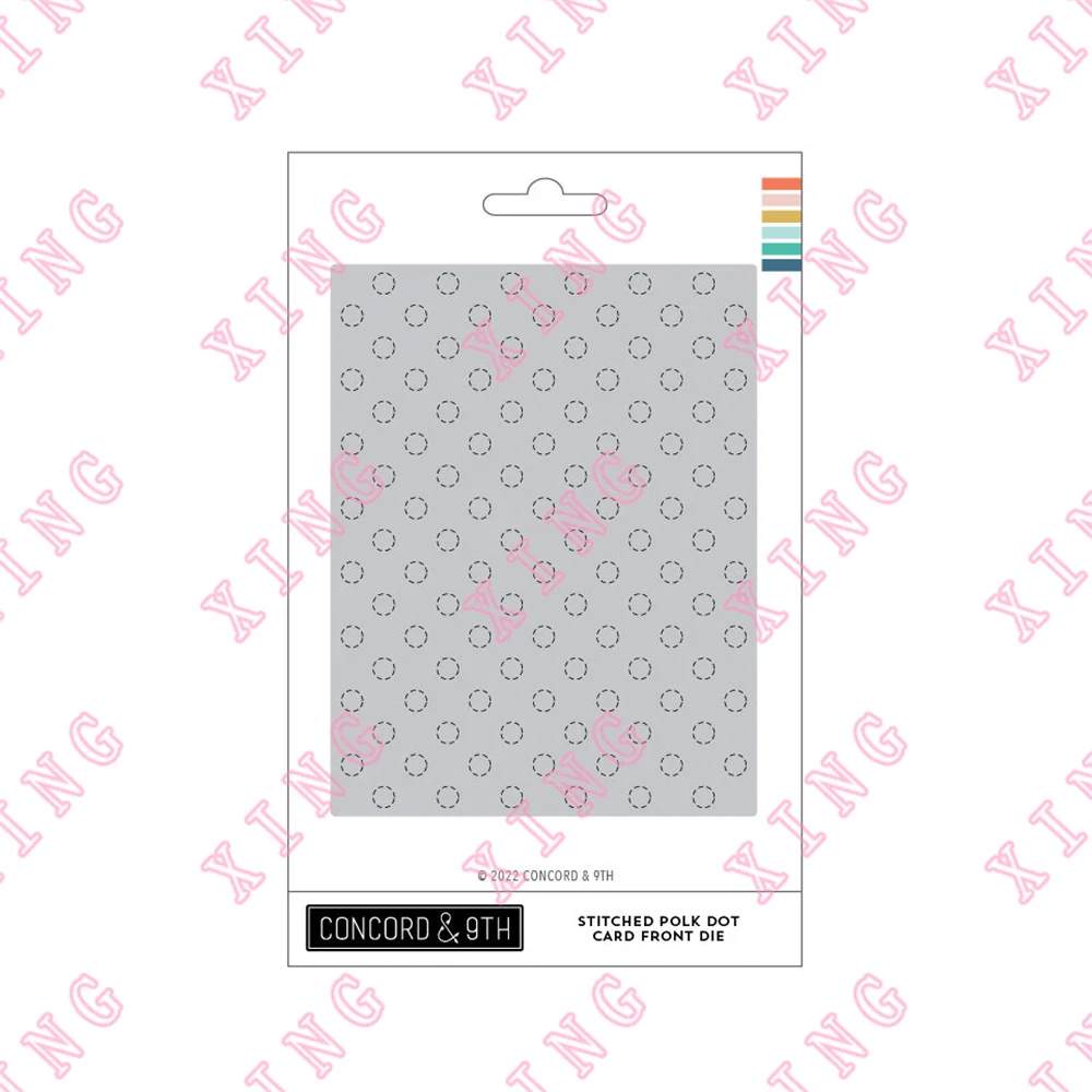

2022 Stitched Polka Dot Card Front Die Scrapbook Diary Decorate Embossing Template Diy Greeting Card Handmade Metal Cutting Dies