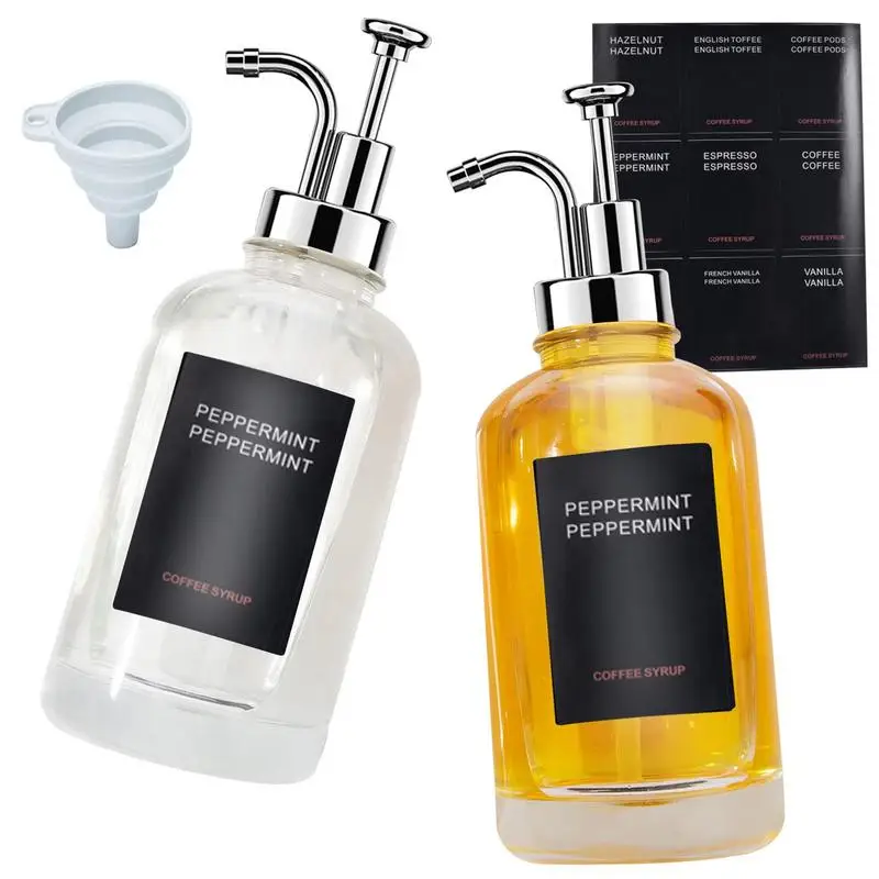 

Прозрачный дозатор сиропа для кофе, 500 мл, 2 шт.