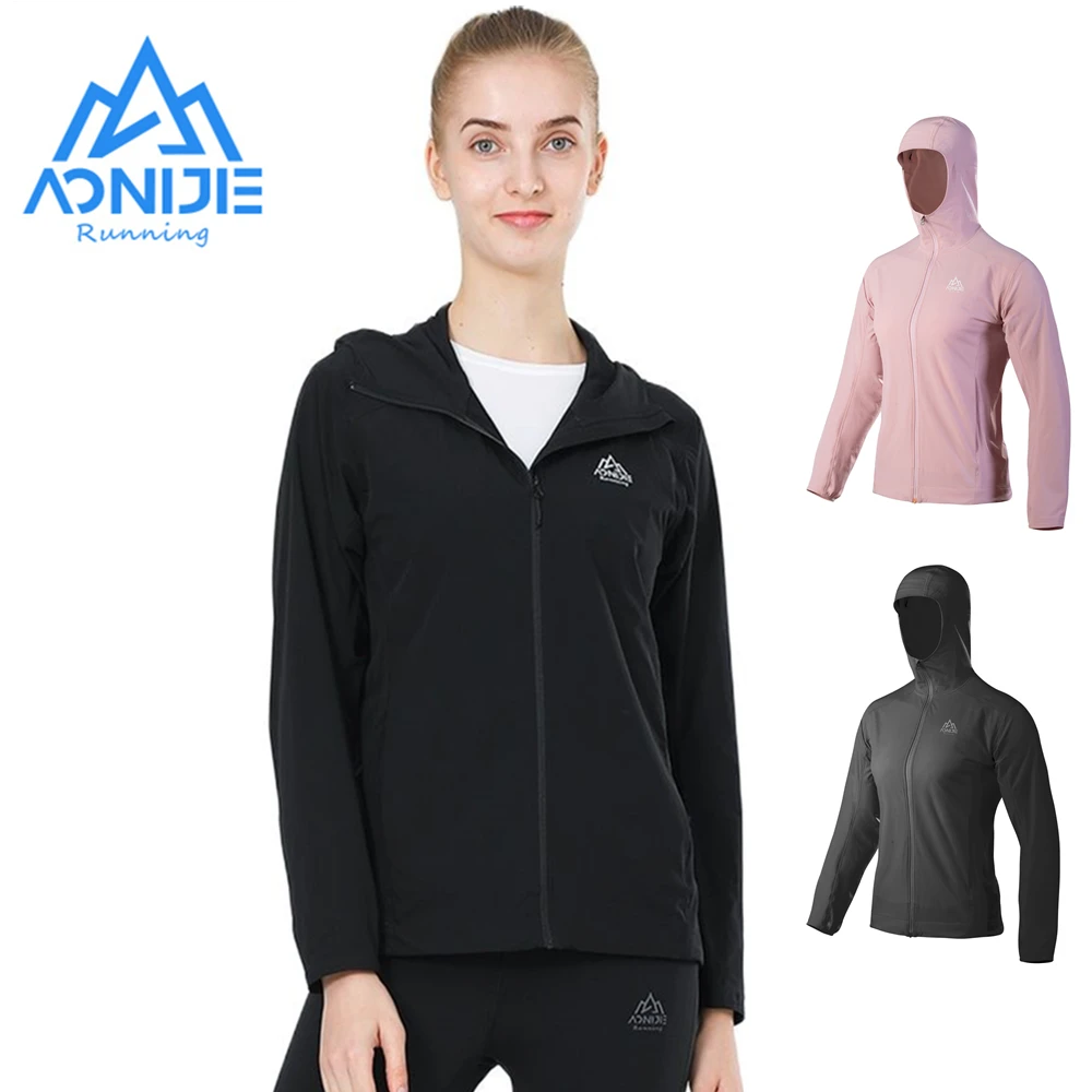 

AONIJIE FW5136 Women Female Waterproof Sports Thin Jacket Windbreak Hooded Coat Breathable For Gym Running Hiking