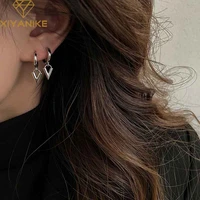 xiyanike cute v design drop dangle hoop earrings for women girl luxury new fashion trendy ear jewelry gift party pendientes