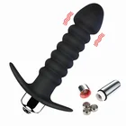 Эротическая Анальная пробка, вибратор, интимные игрушки для женщин, Стимулятор клитора, вибратор для массажа простаты, силиконовая Анальная пробка, товары для взрослых