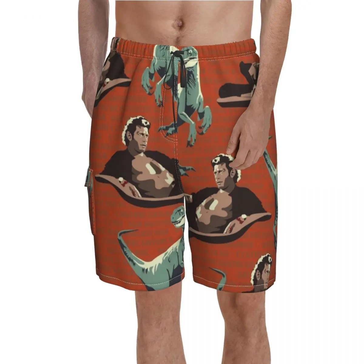 

Jurassic Park Board Shorts Jurassic Geniuses Classic Board Short Pants Male Printing Oversize Swim Trunks Birthday Present