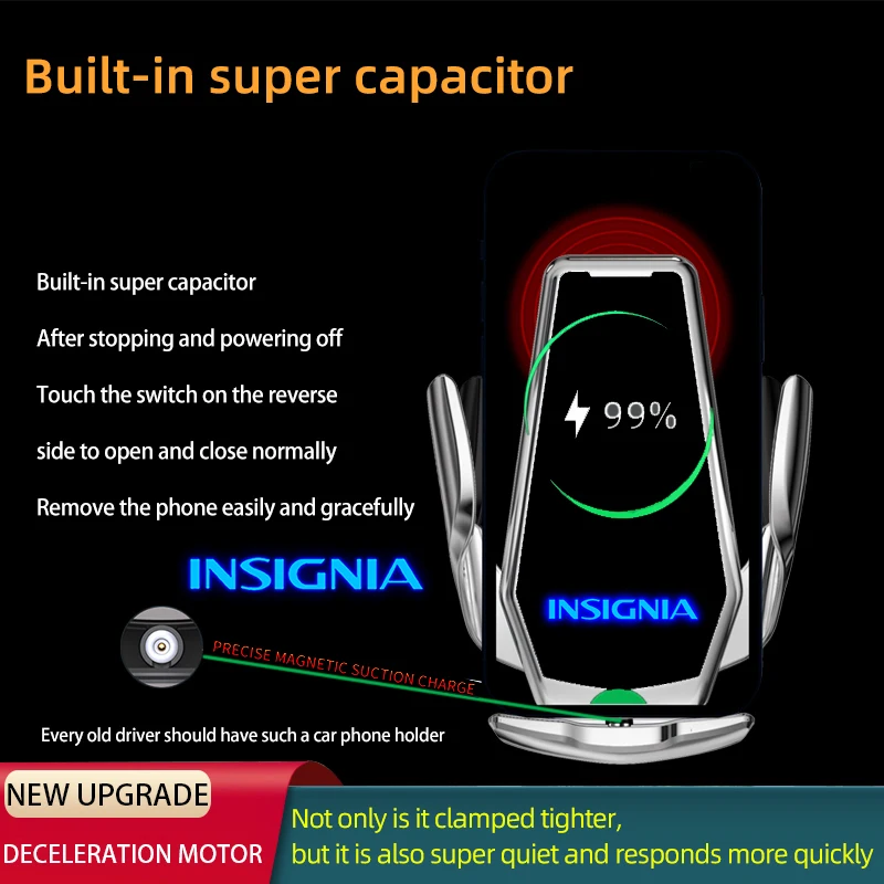 

For Opel Insignia 2013 2014 2015 2016 2017 2018 2019 2020 2021 Accessories Smart Induction Wireless Charging Car Phone Holder