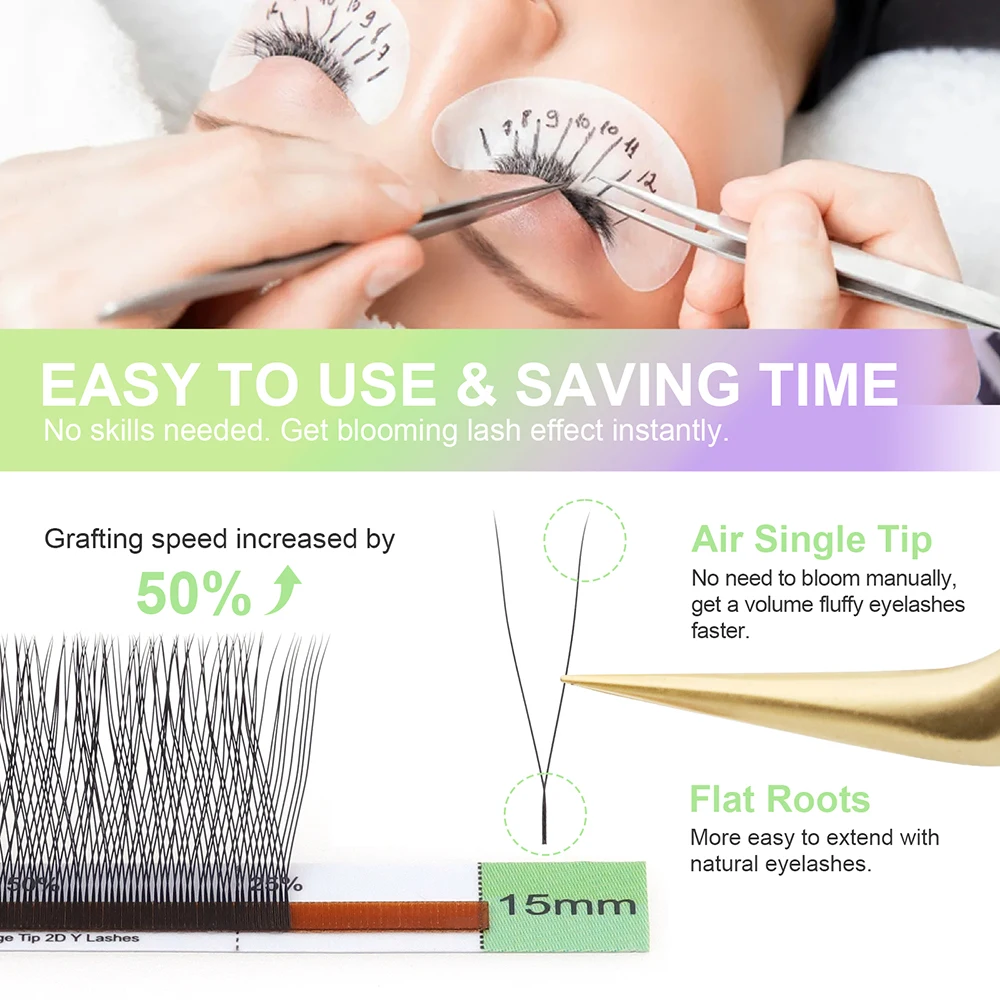 Накладные ресницы NAGARAKU с одним наконечником