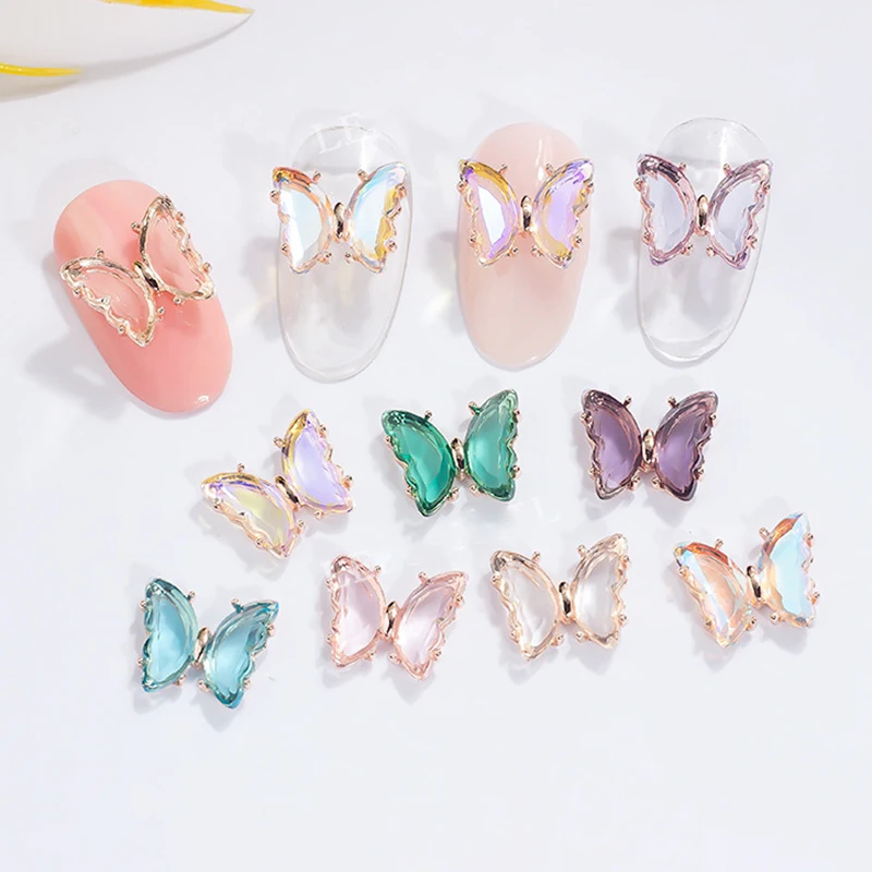 

5 шт., декоративные бабочки для ногтей