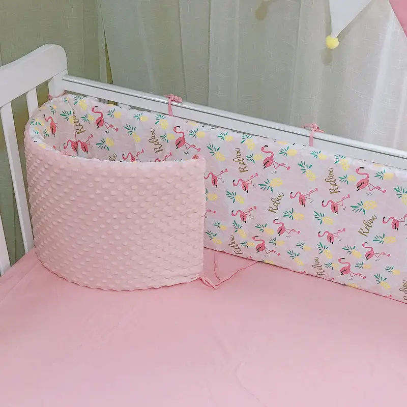 

Подкладки-бамперы для детской кроватки, постельное белье для детской кроватки, розовое постельное белье для девочек, декоративное постельн...