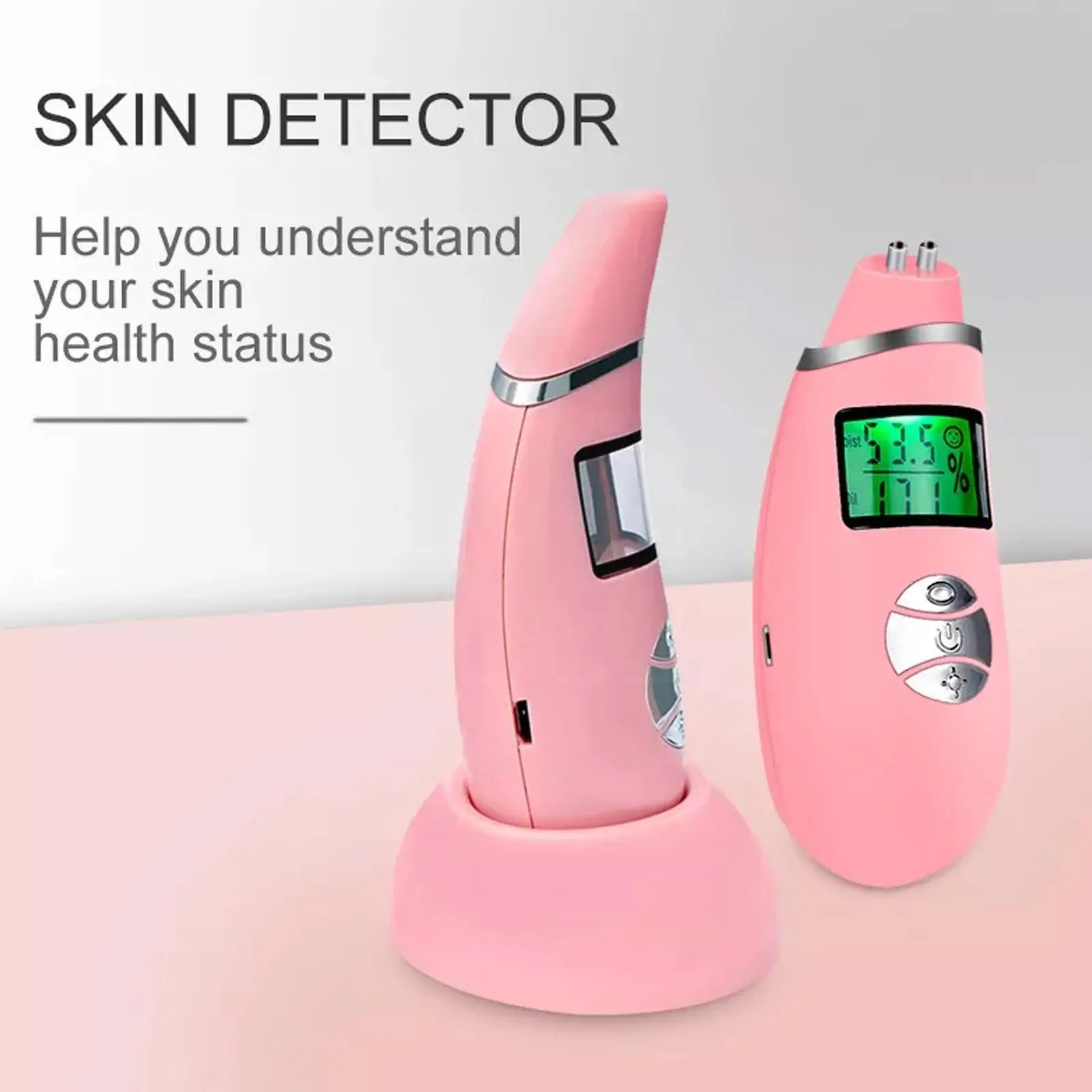 Портативный тестер для определения влажности кожи с цифровым ЖК-дисплеем Usb