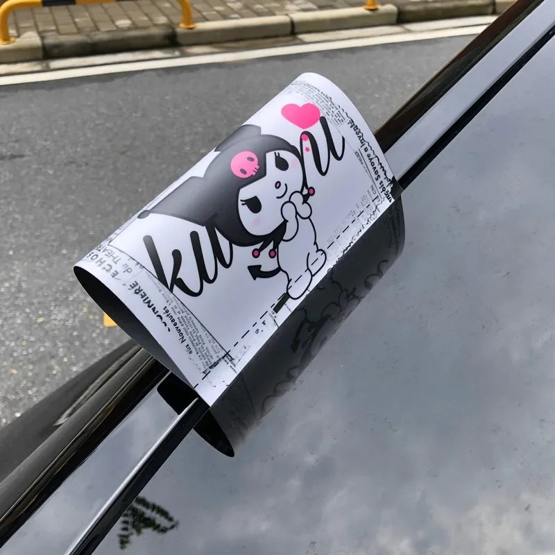 Моющаяся Автомобильная этикетка Kuromi Sanrio наклейка моя мелодия мультфильм Милая