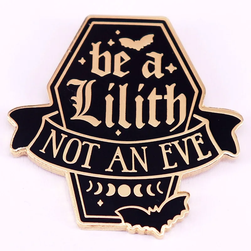 Эмалированная булавка в виде скелета Be A Lilith Not an Eve