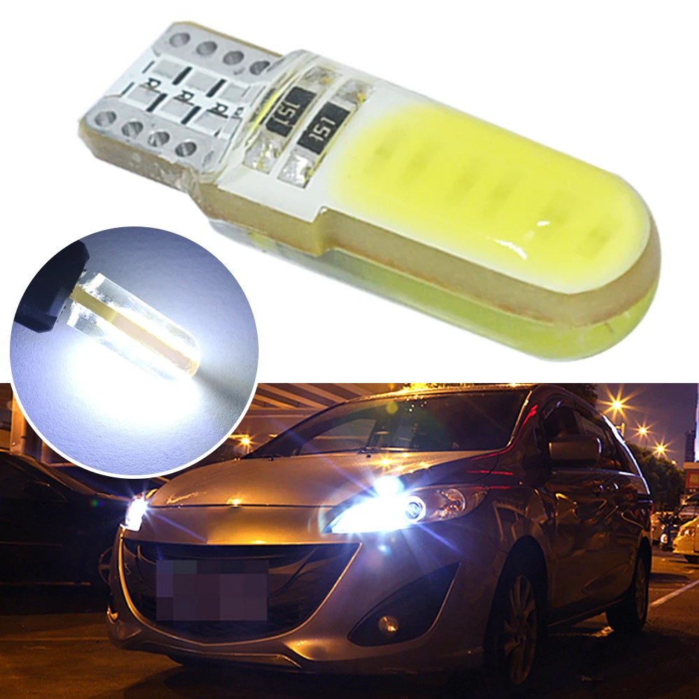 T10 W5W White Red Silicagel Trunk Lamp Turn Signal light Wedge License Plate Led Car Marker Light Reading Dome Auto Parking Bulb