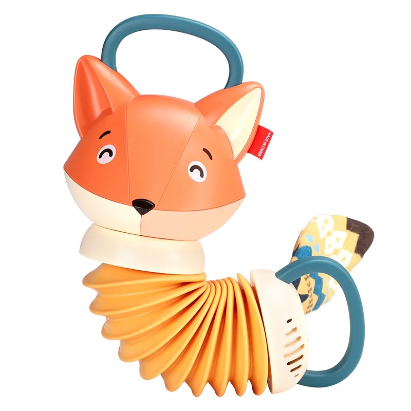

1-3 Years Old Baby Musical Instrument Comfort Toy Fox Accordion Exercise Baby's Hand Grasping Ability Toys Gifts For Boys Girls