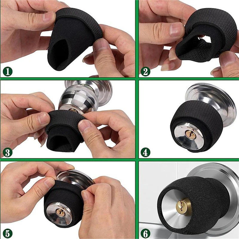 Door Knob Cover Round Handle Anti-collision Waterproof Anti-slip Elastic Anti-Static Lightweight Grip Protector