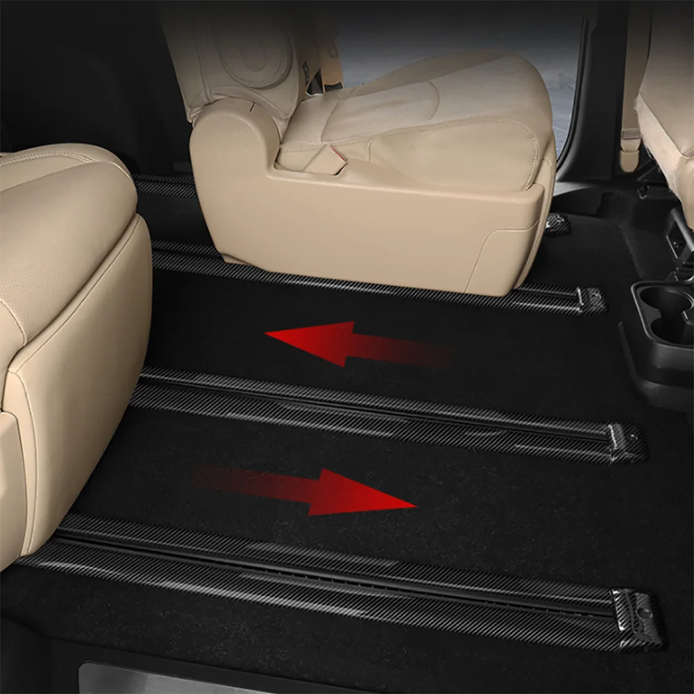 Dla Toyota Sienna XL40 2021 2022 paski modelujące do samochodu akcesoria ze stali nierdzewnej tylne siedzenie ścieżka szyna ślizgowa osłona ramy wykończenia