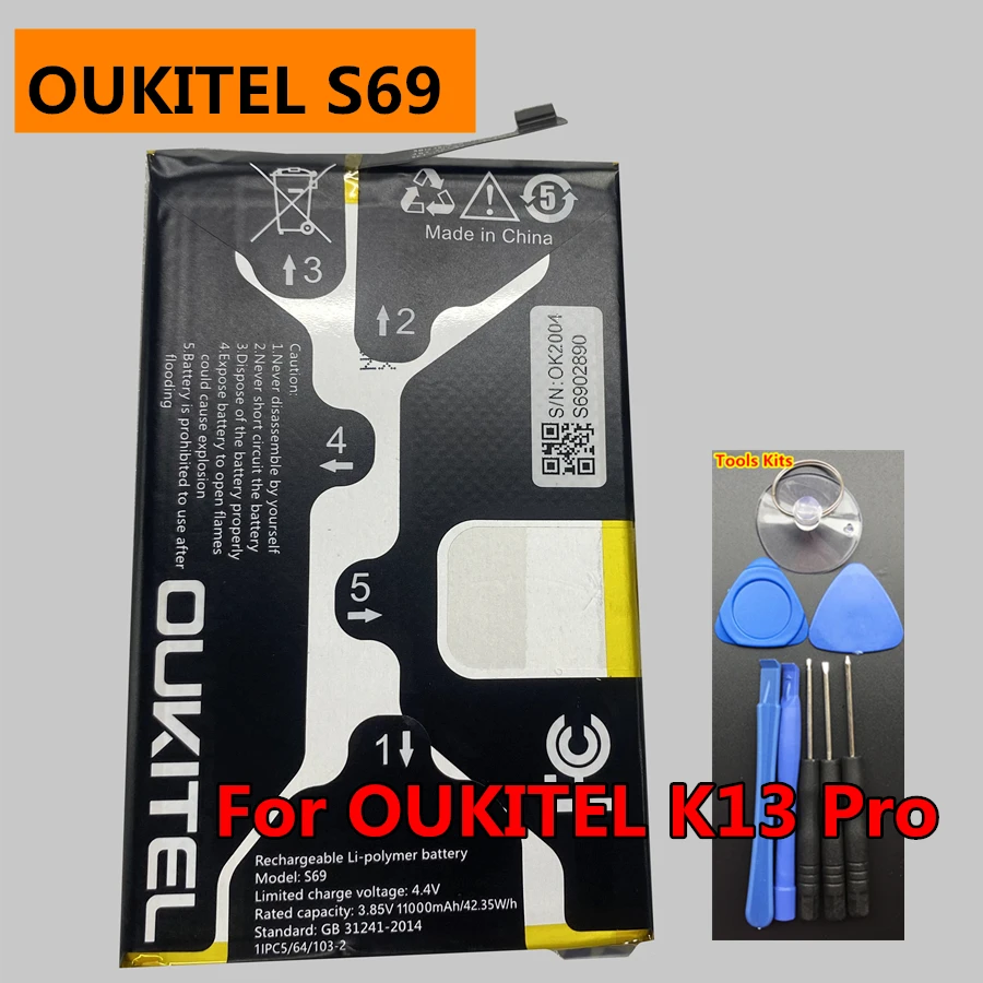 100% Новый оригинальный 11000mAh OUKITEL S69 Сменный аккумулятор для смартфона OUKITEL K13 Pro