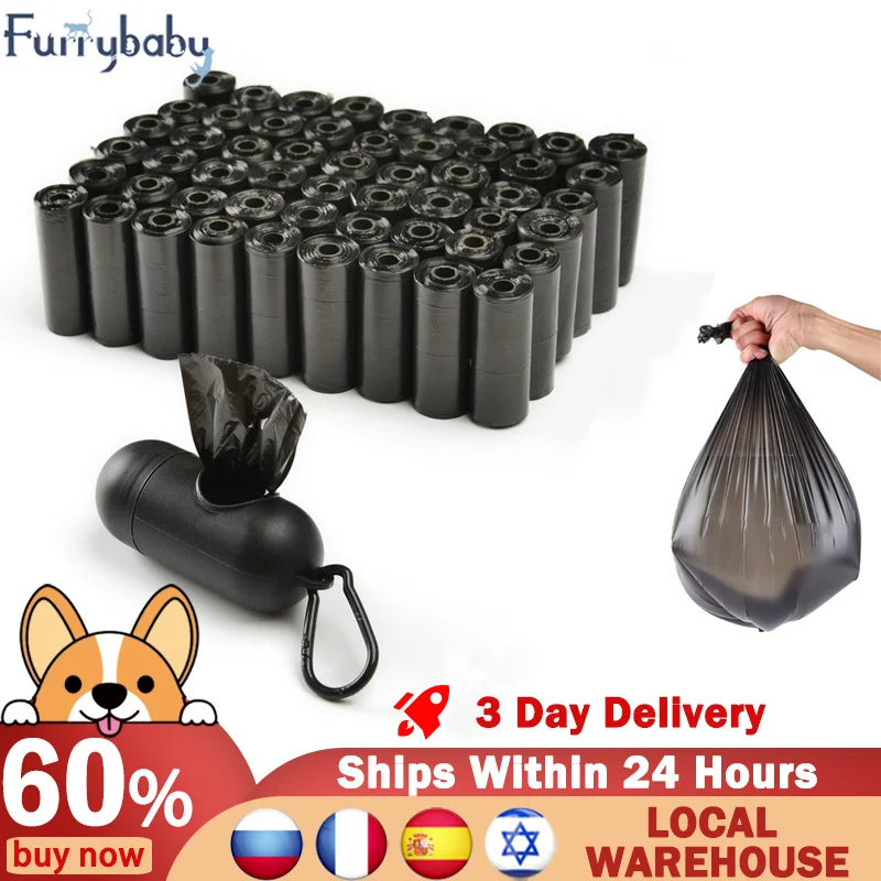 

120 Rolls Dog Poop Bag 15 Bags/ Roll Large Cat Waste Bags Doggie Outdoor Home Clean Refill Garbage Bag Pet Supplies