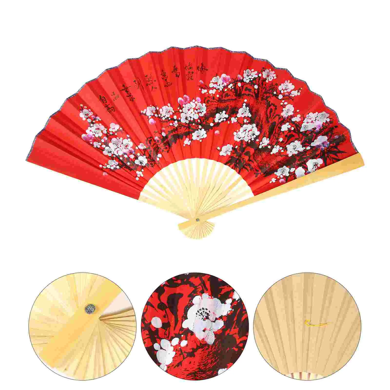 

Hand Fan Chinese Japanese Handheld Paper Oriental Wall Giant Bamboo Kung Fu Asian Decor Wedding Birthday Party
