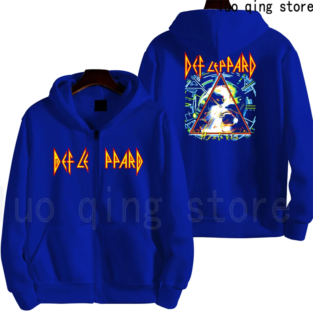 

Fashion Hoodie Solid Color Printing DEFCEPPARD Band Street Tops Unisex Oversized Sweater Coat Spring and Autumn New Sweatshirt