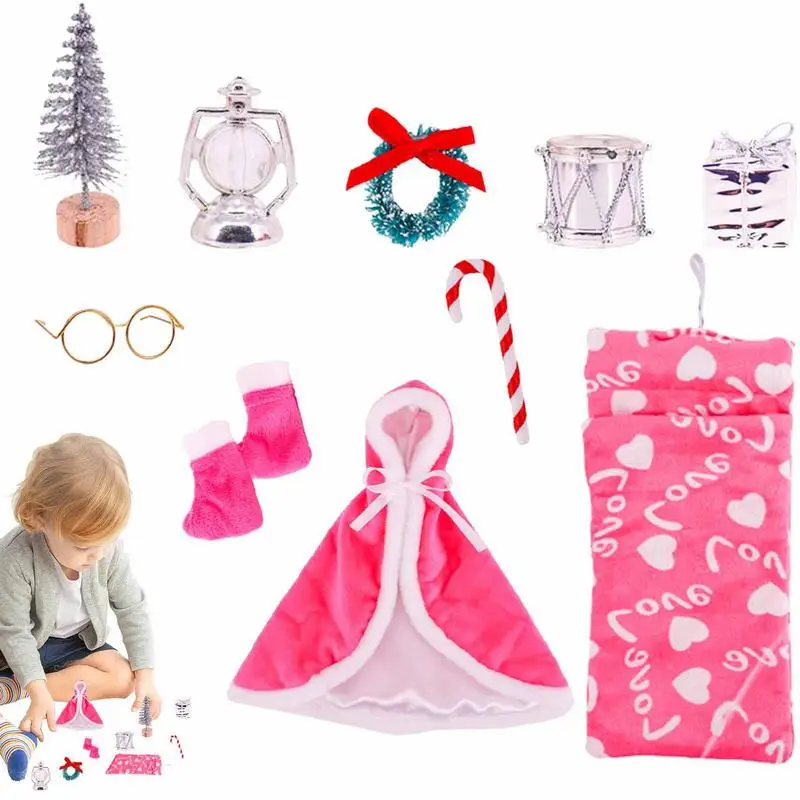 

Женский спальный мешок, Рождественский спальный мешок и накидка, набор игрушек с венком, праздничные куклы, накидки, костюмы с очками