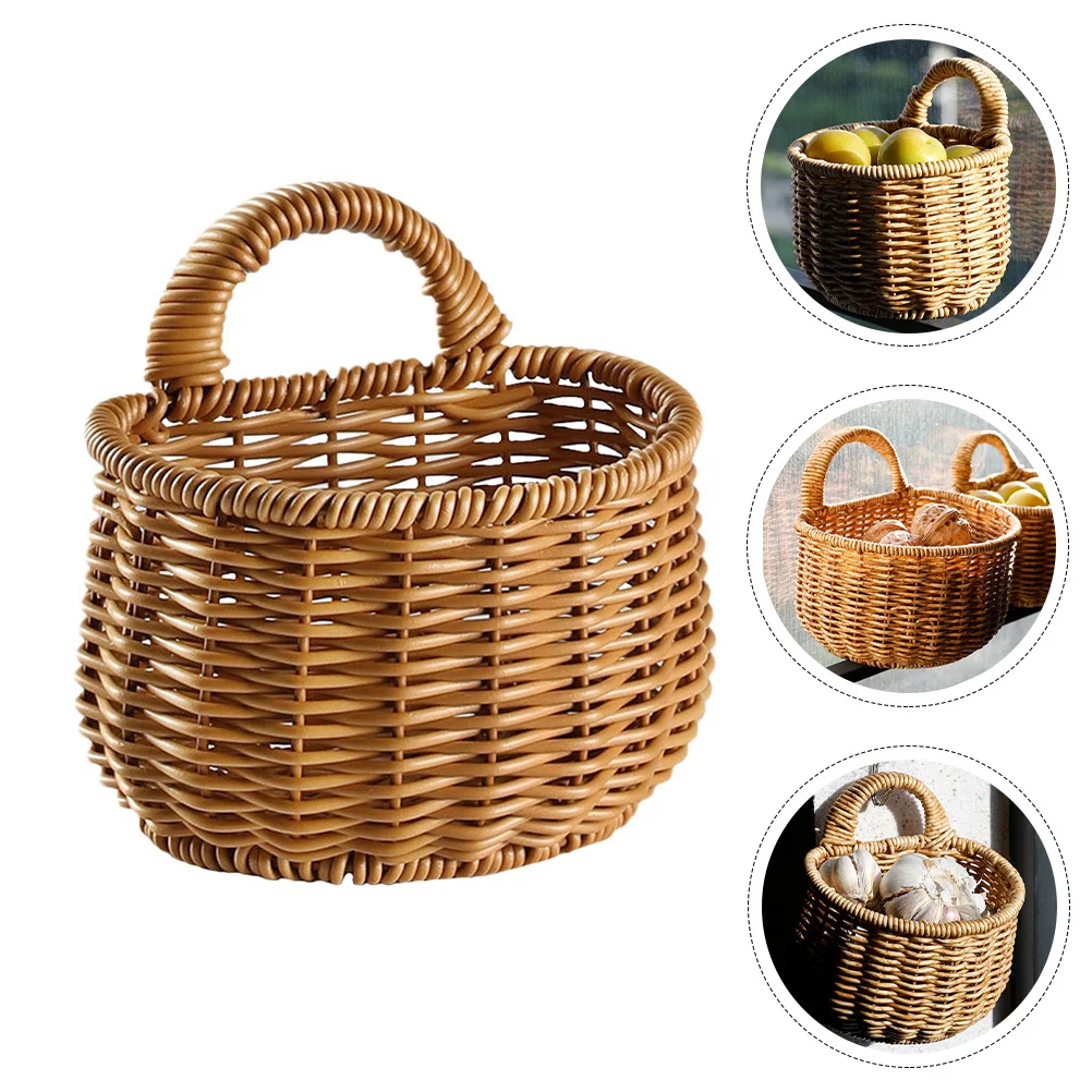

Decorative Garlic Basket Woven Storage Basket Ginger Storage Container for Home