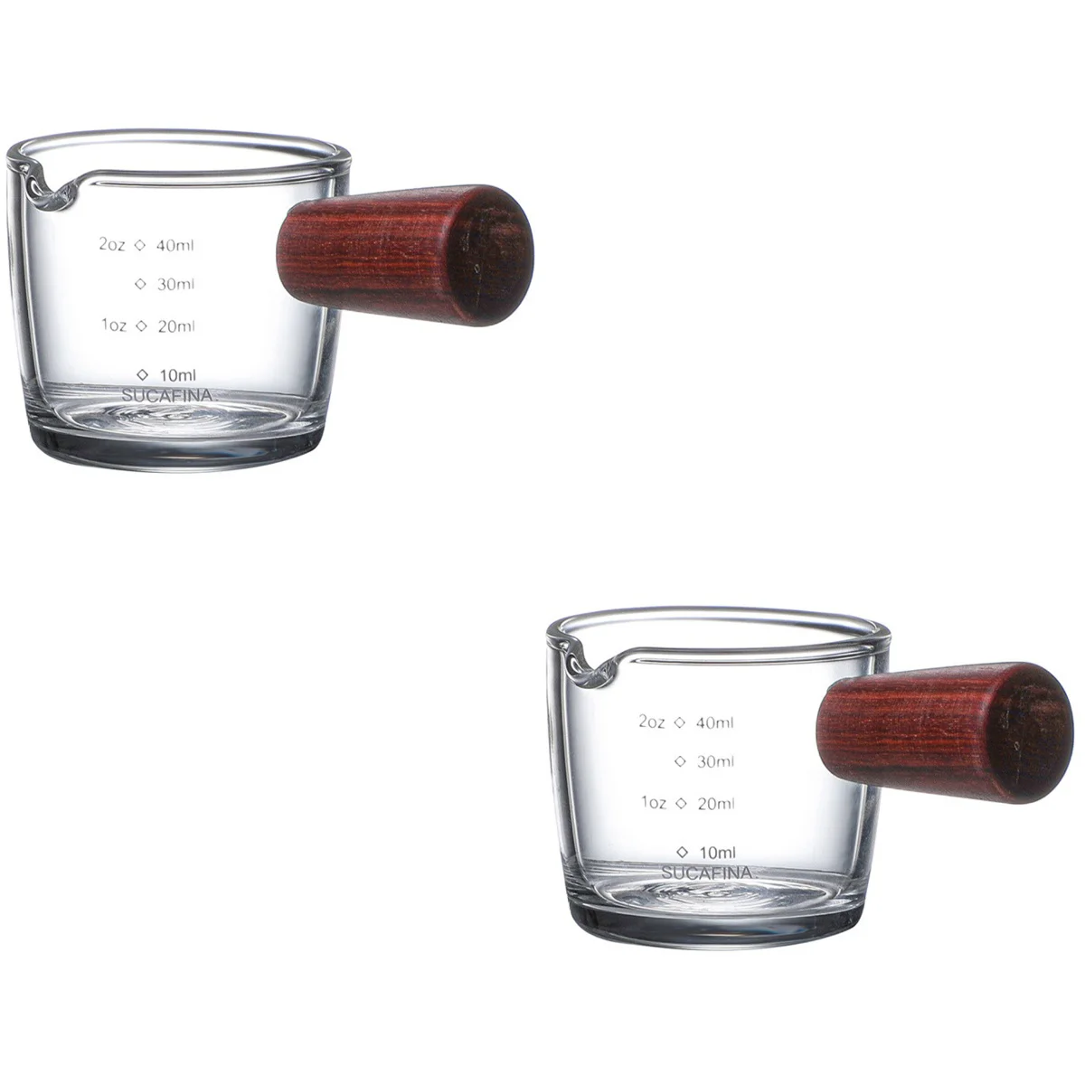 

Espresso Cup Shot Glass Cups Coffee Pitcher Measuringshots Creamerwooden Handle