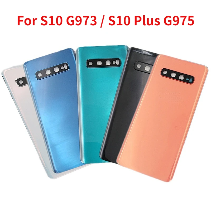 

For Samsung Galaxy S10 G973 S10+ Plus G975 Back Battery Cover Rear Door Housing Case With Camera Lens Replacement