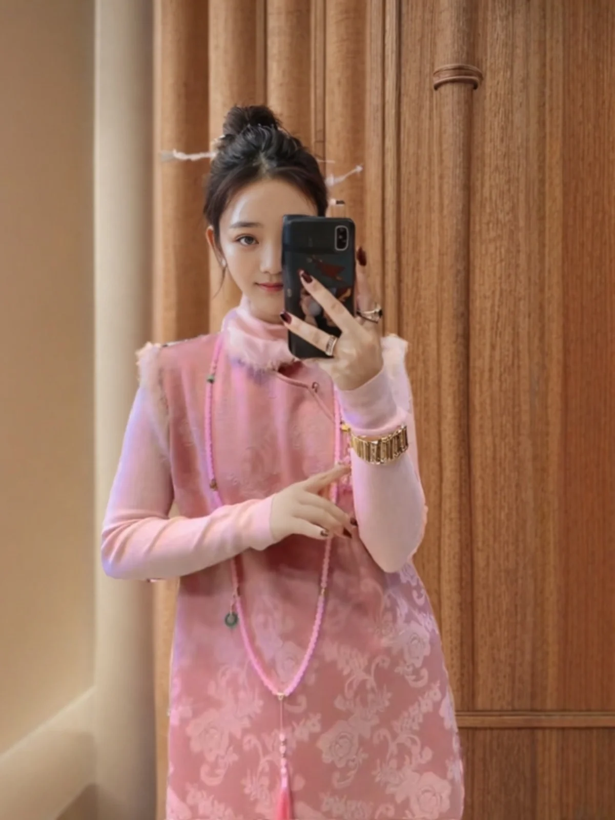 2024 зимнее новое платье на флисовой подкладке комплект рубашек китайское детский