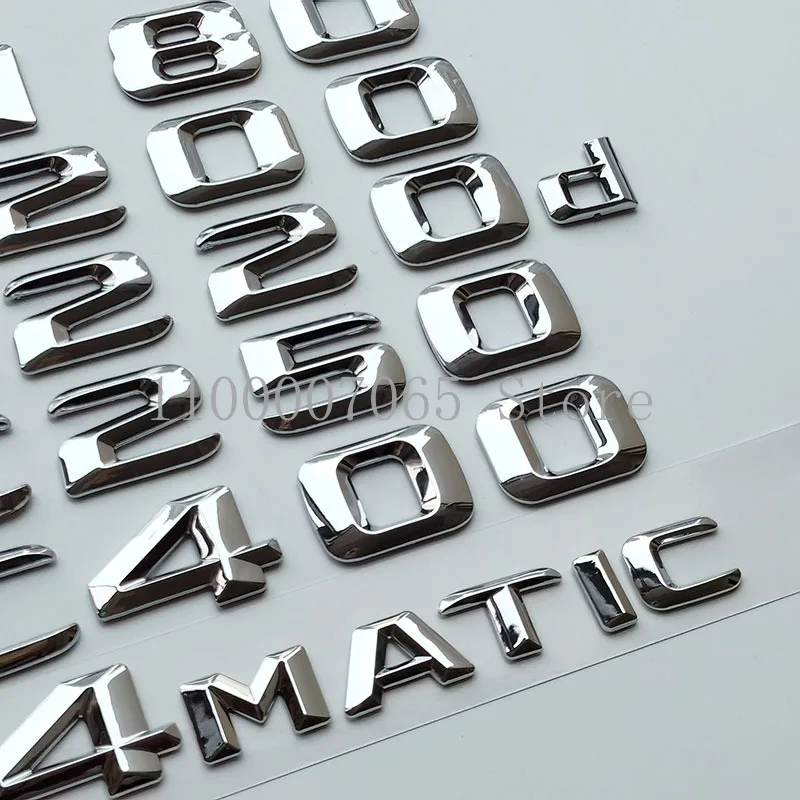 Хромированные буквы 2015 эмблема C180 C200 C250 C300 C350 C400 C450 C220d C250d 4matic для Mercedes Benz W205