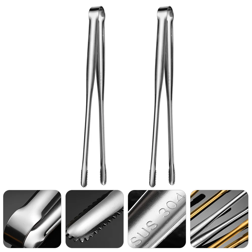 

Tongsserving Bbq Kitchen Small Saladstainless Steel Tong Sugarappetizersice Clamp Metal Grilling Cooking Mini Frying Meat