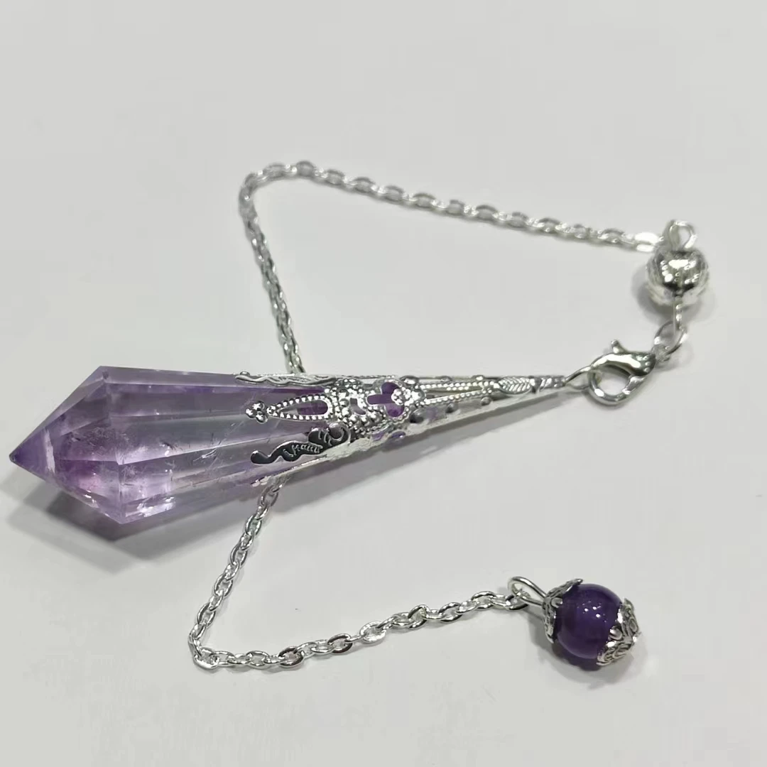 

Color Fluorite Spirit Pendulum Reiki Witchcraft Divination Balance Spiritual Tip Column Home Gifts