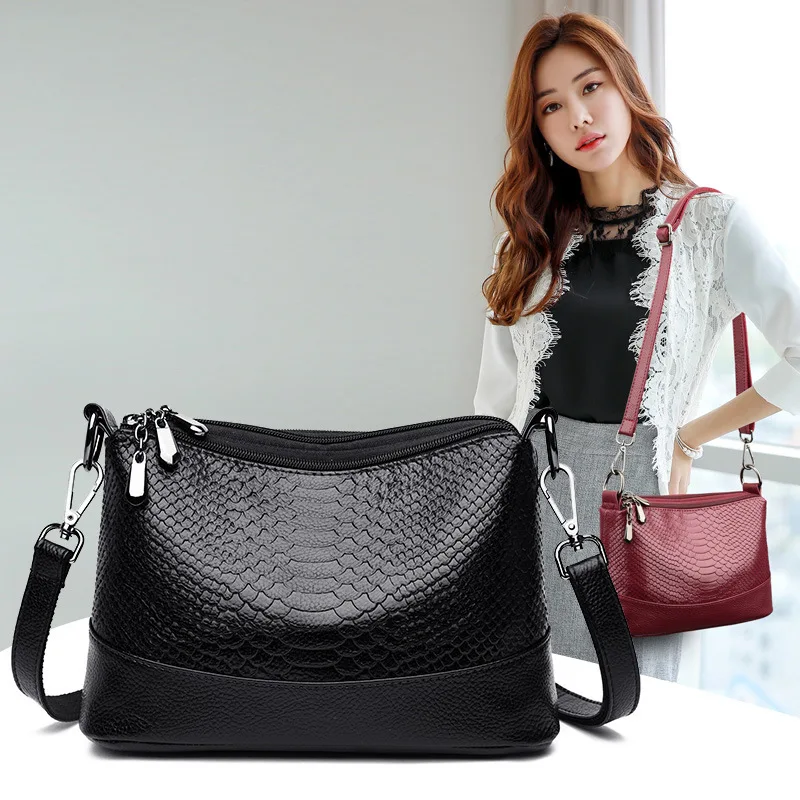 

Fengju Vintage Crocodile Patte Crossbody For Women PU Leather Shoulder Bag Phone Messenger 2023 Mommy Handbag Bolsa