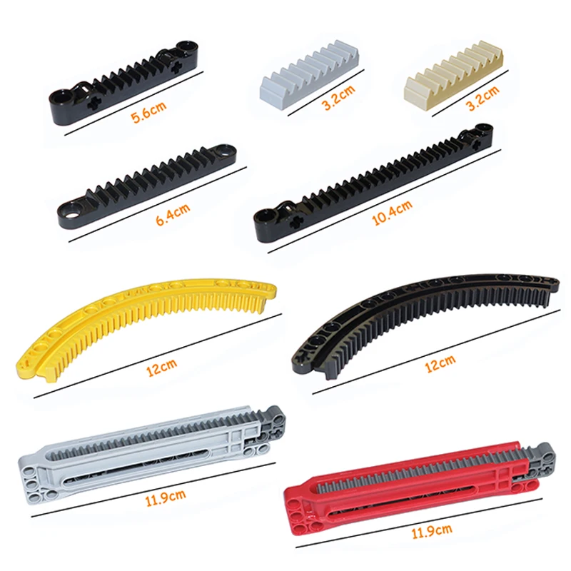Конструктор «сделай сам», технические Шестерни 1x4, 1x7, 1x8, 1x13, совместимый со строительными блоками MOC 3743, 87761, 6630, 64781, 24121 и 18940