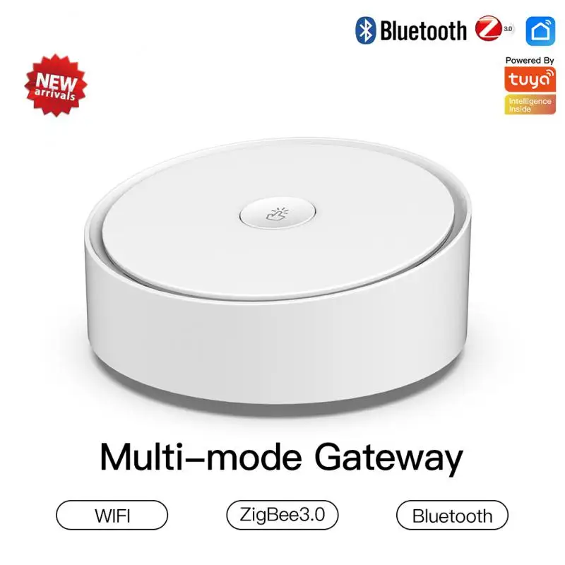 

Aubess Smart Multi-mode Gateway ZigBee 3.0 WiFi Bluetooth Mesh Hub Work With Tuya Smart App Voice Control Via Alexa Google Home