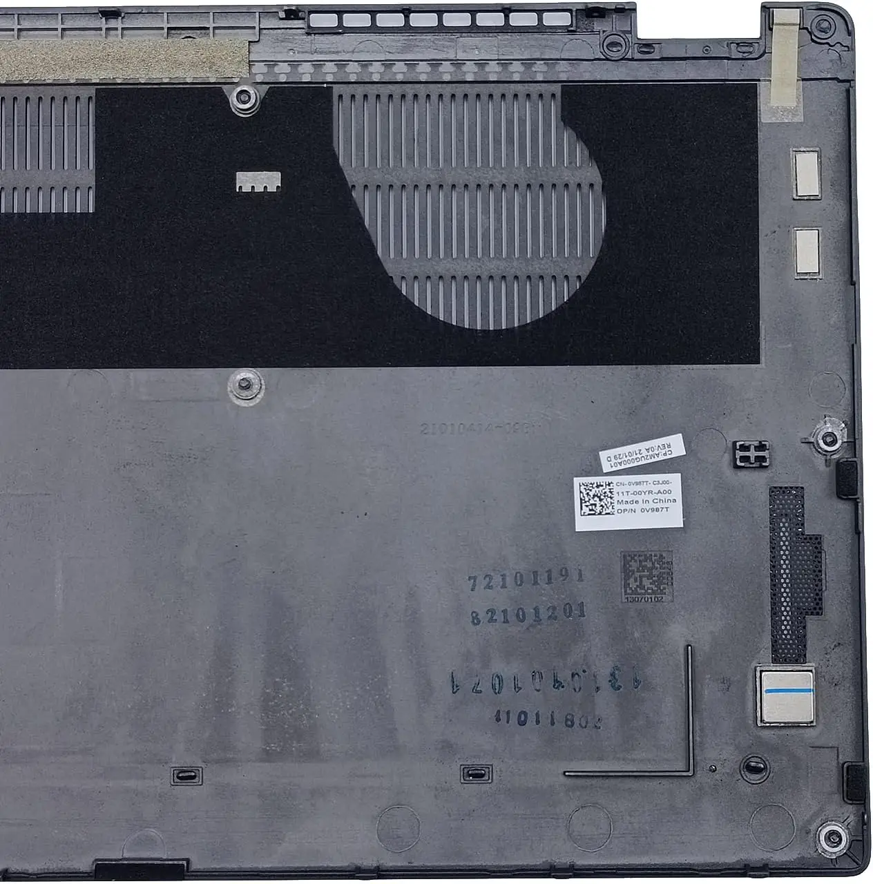 Фото 0V987T V987T для ноутбука Latitude 7410 E7410, нижняя крышка корпуса, основание, D-крышка, черная, AM2UG000A01 №5