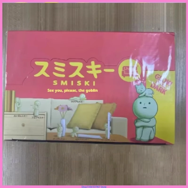 Smiski Living Room Series Blind Box Luminous Green Doll Kawaii Night Light To Decorate Christmas Gifts