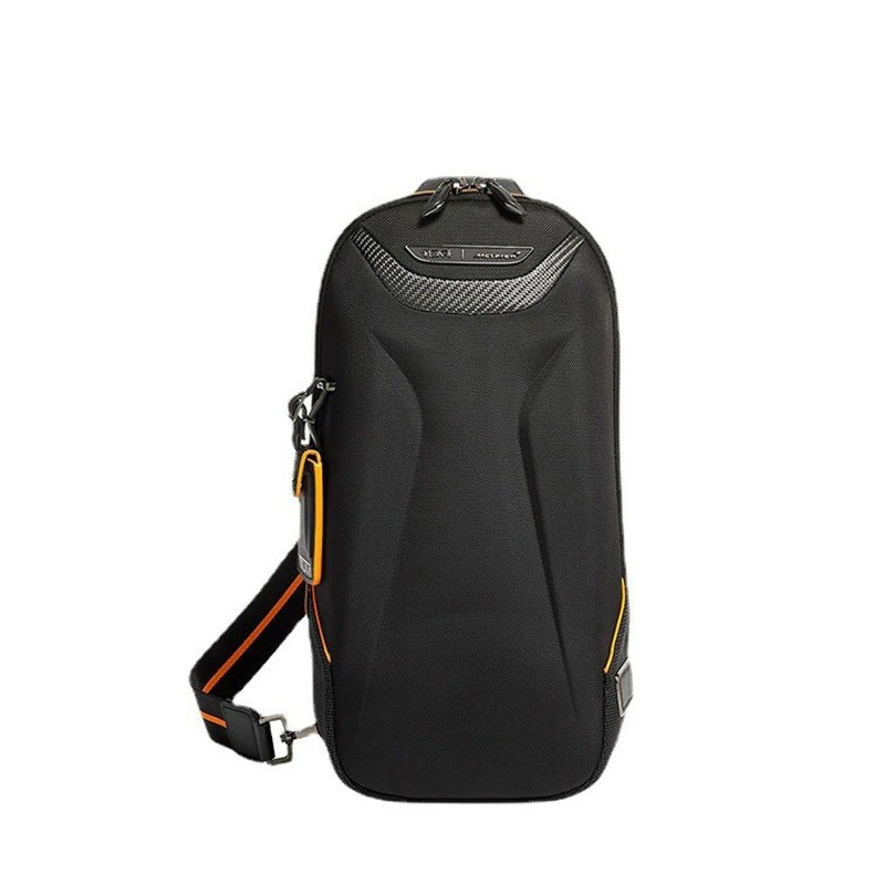 

Men's Bag Waterproof Chest Bag Ballistic Nylon Single Shoulder McLaren Cobranded Series Carbon Fiber Large Capacity 21.5x8x35cm