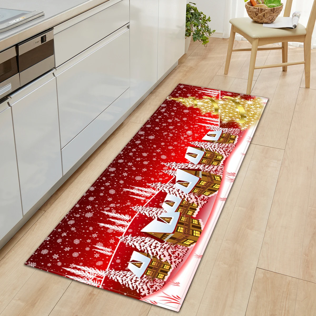 

Floor Decoration Carpet Christmas Home Bathroom Corridor Balcony Non-slip Mat Living Room Kitchen Carpet Bedroom Porch Door Mat