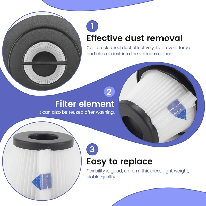 5 шт. сменный фильтр Hepa для Dibea C17 T6 T1 запчасти беспроводного пылесоса