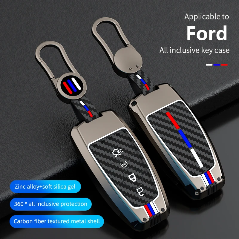 

Funda de aleación para llavero de coche, funda protectora de llavero para Ford Mondeo, Lincoln, Aviator, Navigator F150, Raptor,