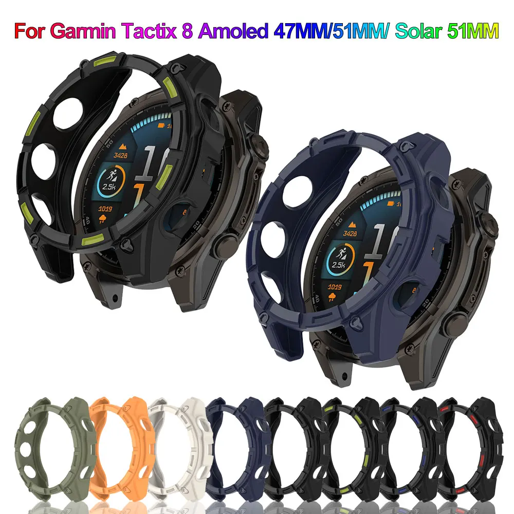 Фото Силиконовый чехол для часов Garmin Tactix 8 Amoled 51 мм 47 мм, ремешок для умных часов Garmin Tactix8 Solar 51 мм, защитный чехол №1