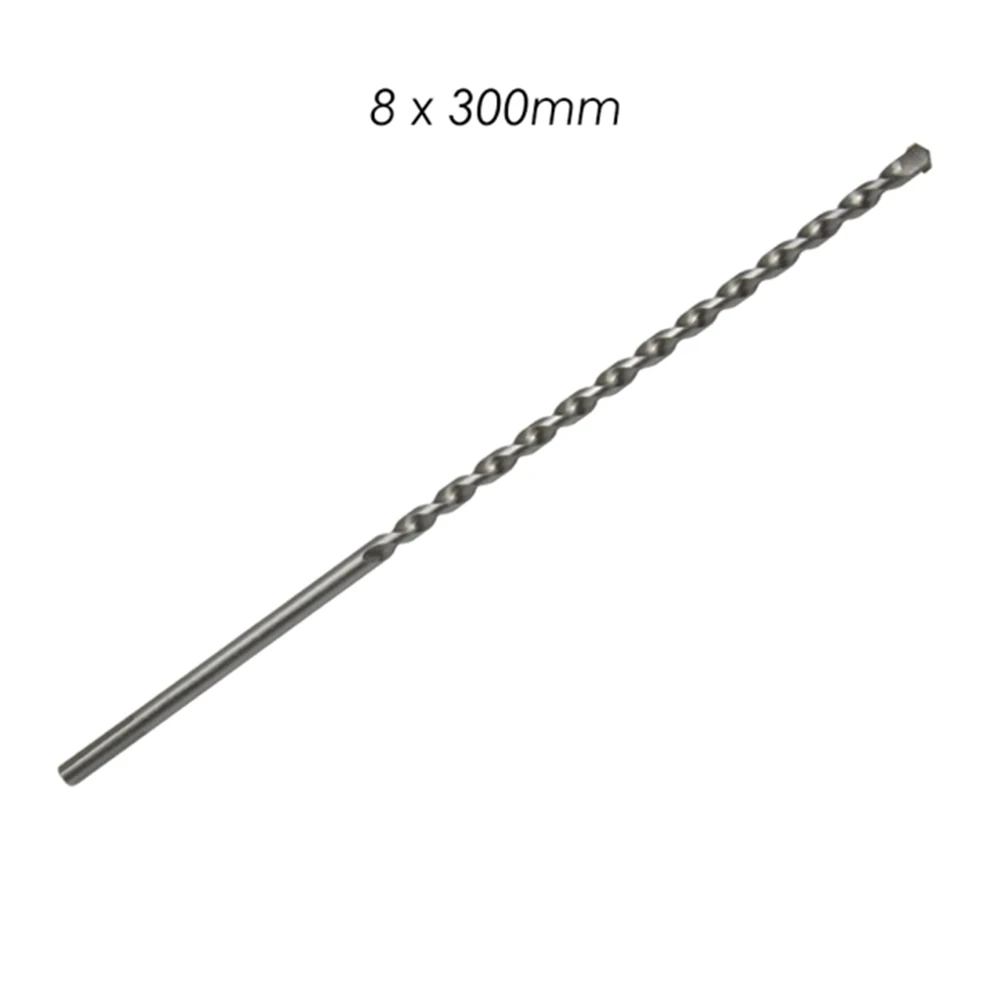 3pcs 300mm Long Masonry Concrete Impact Drill Bit Triangle Shank 6 8 10mm Drill For  Masonry Light Concrete Limestone images - 6