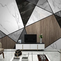modern creative 3d wall art geometric marble wood grain stitching mural wallpaper for bedroom living room decor custom any size